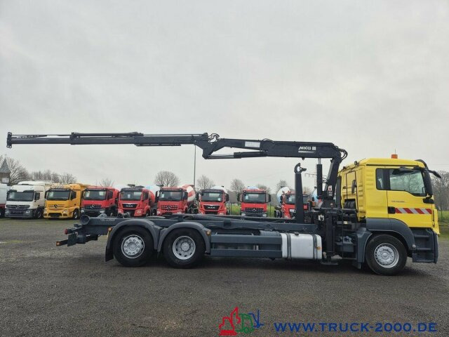 Мултилифт с кука камион, Камион с кран MAN TGS 26.320 Meiller RK 2070+ Kran MKG HLK 177+FB: снимка 8