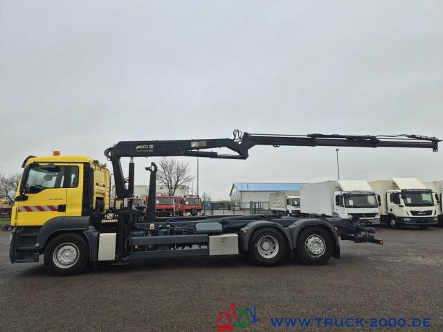 Мултилифт с кука камион, Камион с кран MAN TGS 26.320 Meiller RK 2070+ Kran MKG HLK 177+FB: снимка 7