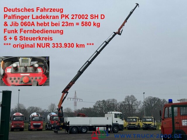 MAN TGS 26.400 PK 27002 SH+ Jib 25m Höhe 30m möglich - Бордови камион, Камион с кран: снимка 1 MAN TGS 26.400 PK 27002 SH+ Jib 25m Höhe 30m möglich - Бордови камион, Камион с кран: снимка 1