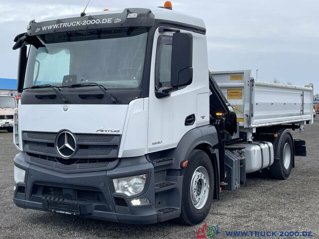 Самосвал камион, Камион с кран Mercedes-Benz Antos 1830 Hiab X-HIDUO138E2 Kran +FB 5+6 Kreis: снимка 8
