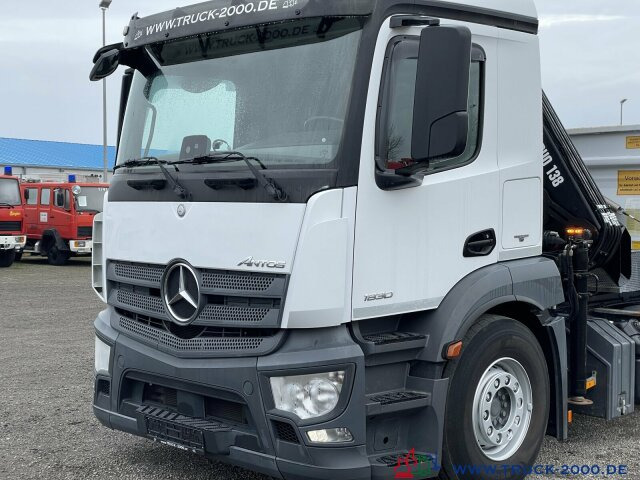 Самосвал камион, Камион с кран Mercedes-Benz Antos 1830 Hiab X-HIDUO138E2 Kran +FB 5+6 Kreis: снимка 12