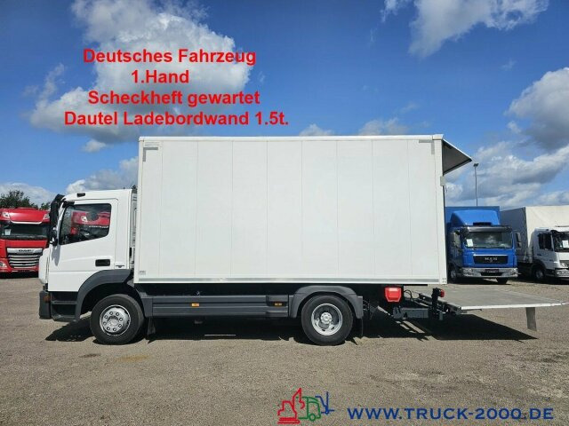 Mercedes-Benz Atego 1221 Koffer Ladebordwand 1.5t. seitl. Tür - Камион фургон: снимка 1 Mercedes-Benz Atego 1221 Koffer Ladebordwand 1.5t. seitl. Tür - Камион фургон: снимка 1