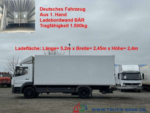 Mercedes-Benz Atego 1524 Koffer LBW BÄR 1.500 kg Kamera Klima - Камион фургон: снимка 1 Mercedes-Benz Atego 1524 Koffer LBW BÄR 1.500 kg Kamera Klima - Камион фургон: снимка 1