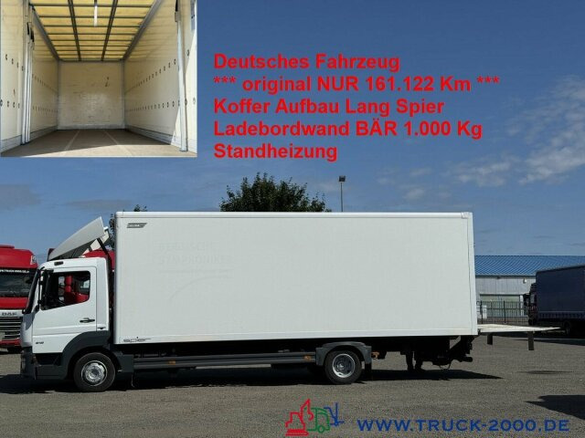 Mercedes-Benz Atego 818 Lang Koffer Ladebordwand BÄR 1.000kg - Лекотоварен автомобил фургон: снимка 1 Mercedes-Benz Atego 818 Lang Koffer Ladebordwand BÄR 1.000kg - Лекотоварен автомобил фургон: снимка 1