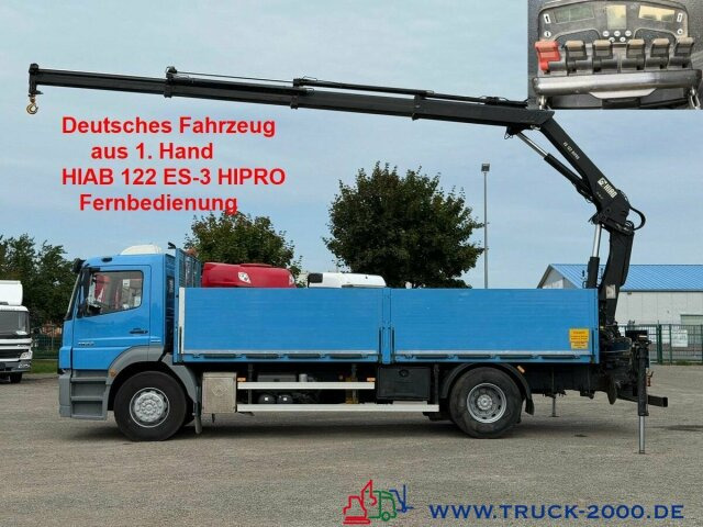 Mercedes-Benz Axor 1833 Hiab 122 ES-3 10m=1,2t. faltbar remote - Бордови камион, Камион с кран: снимка 1 Mercedes-Benz Axor 1833 Hiab 122 ES-3 10m=1,2t. faltbar remote - Бордови камион, Камион с кран: снимка 1