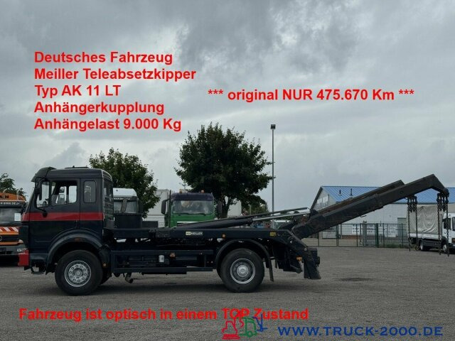 Mercedes-Benz SK 1831 Meiller Teleabsetzer AHK - NUR 475 TKM - Мултилифт за контейнери камион: снимка 1 Mercedes-Benz SK 1831 Meiller Teleabsetzer AHK - NUR 475 TKM - Мултилифт за контейнери камион: снимка 1