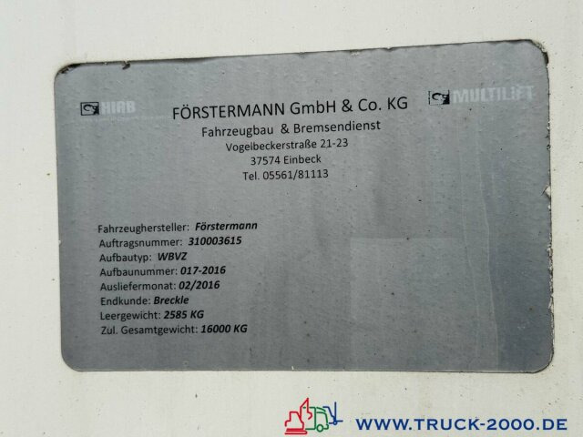 Каросерия - фургон Wechselbrücke BDF Koffer Förstermann ca. 50 m3: снимка 9