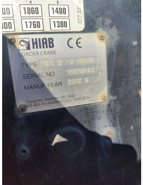 Hiab Year 2012 Remote 166 B-3 Hiduo - Стрела: снимка 5 Hiab Year 2012 Remote 166 B-3 Hiduo - Стрела: снимка 5