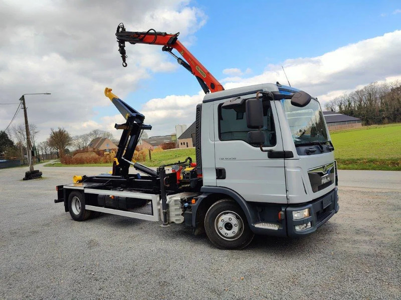 MAN TGL 12.250 Containersysteem Jimeca met kraan Palfinger PK4501 - Мултилифт с кука камион, Камион с кран: снимка 2 MAN TGL 12.250 Containersysteem Jimeca met kraan Palfinger PK4501 - Мултилифт с кука камион, Камион с кран: снимка 2