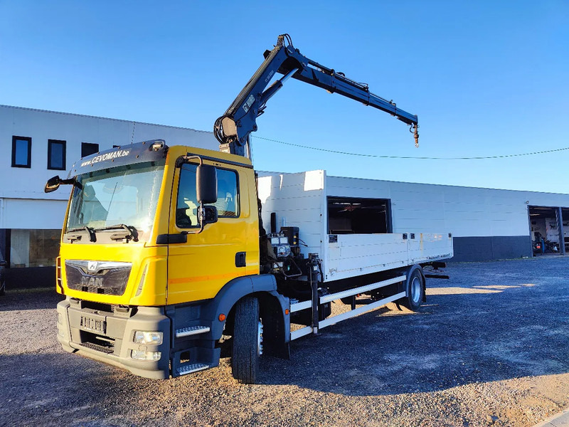 MAN TGM 18.250 Open box + HIAB 166-3 - Бордови камион, Камион с кран: снимка 1 MAN TGM 18.250 Open box + HIAB 166-3 - Бордови камион, Камион с кран: снимка 1