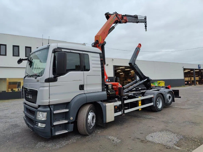 Мултилифт с кука камион, Камион с кран MAN TGS 26.320 Container Multilift + Kraan Palfinger PK16502: снимка 1