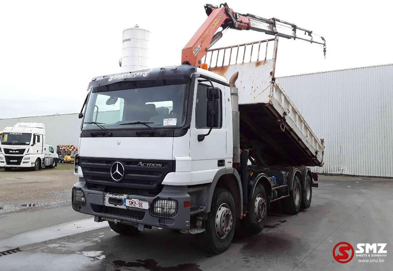 Mercedes-Benz Actros 4144 palfinber pk2002/4Ext remote - Самосвал камион, Камион с кран: снимка 3 Mercedes-Benz Actros 4144 palfinber pk2002/4Ext remote - Самосвал камион, Камион с кран: снимка 3