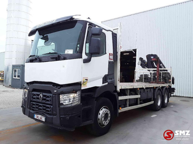 Renault C 380 hiab 188-3 remote - Бордови камион, Камион с кран: снимка 3 Renault C 380 hiab 188-3 remote - Бордови камион, Камион с кран: снимка 3