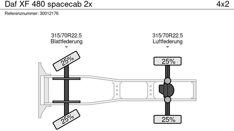 Влекач DAF XF 480 spacecab 2x: снимка 13
