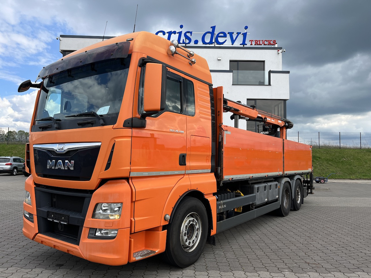 MAN TGX 26.480 6x2 Atlas 145.2 Kran Baustoff AHK - Бордови камион, Камион с кран: снимка 1 MAN TGX 26.480 6x2 Atlas 145.2 Kran Baustoff AHK - Бордови камион, Камион с кран: снимка 1