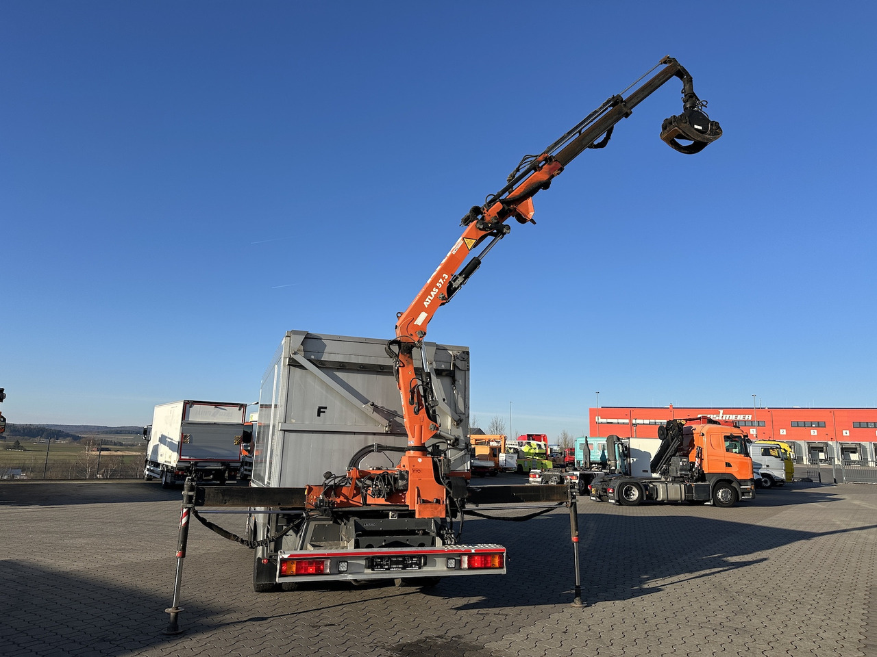 Mercedes-Benz Atego 1529 4x2 Atlas 57.3-A2 Kadaverkipper - Самосвал камион, Камион с кран: снимка 4 Mercedes-Benz Atego 1529 4x2 Atlas 57.3-A2 Kadaverkipper - Самосвал камион, Камион с кран: снимка 4
