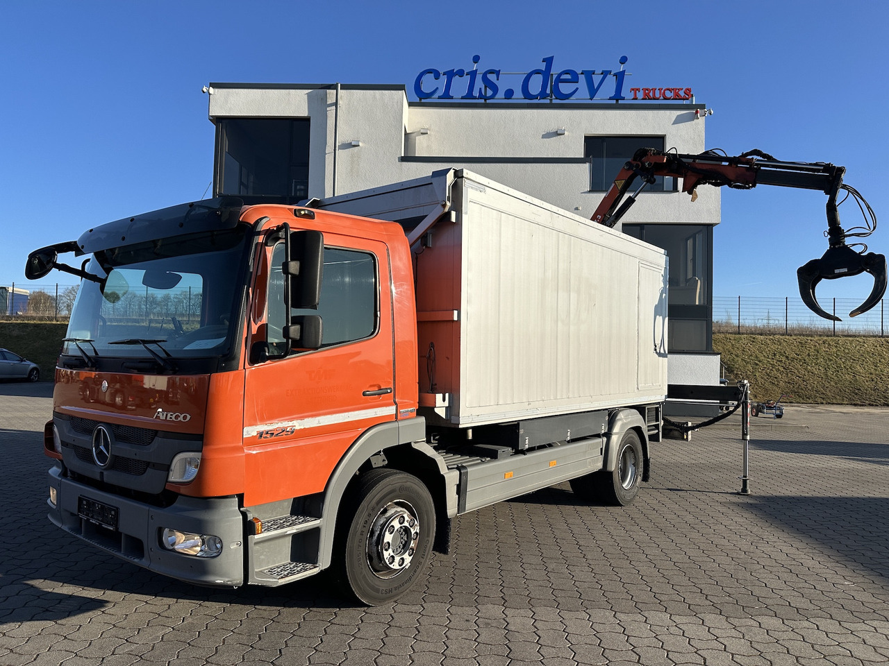 Mercedes-Benz Atego 1529 4x2 Atlas 57.3-A2 Kadaverkipper - Камион с кран, Самосвал камион: снимка 1 Mercedes-Benz Atego 1529 4x2 Atlas 57.3-A2 Kadaverkipper - Камион с кран, Самосвал камион: снимка 1
