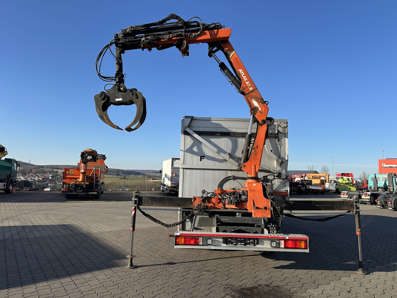 Mercedes-Benz Atego 1529 4x2 Atlas 57.3-A2 Kadaverkipper - Самосвал камион, Камион с кран: снимка 3 Mercedes-Benz Atego 1529 4x2 Atlas 57.3-A2 Kadaverkipper - Самосвал камион, Камион с кран: снимка 3