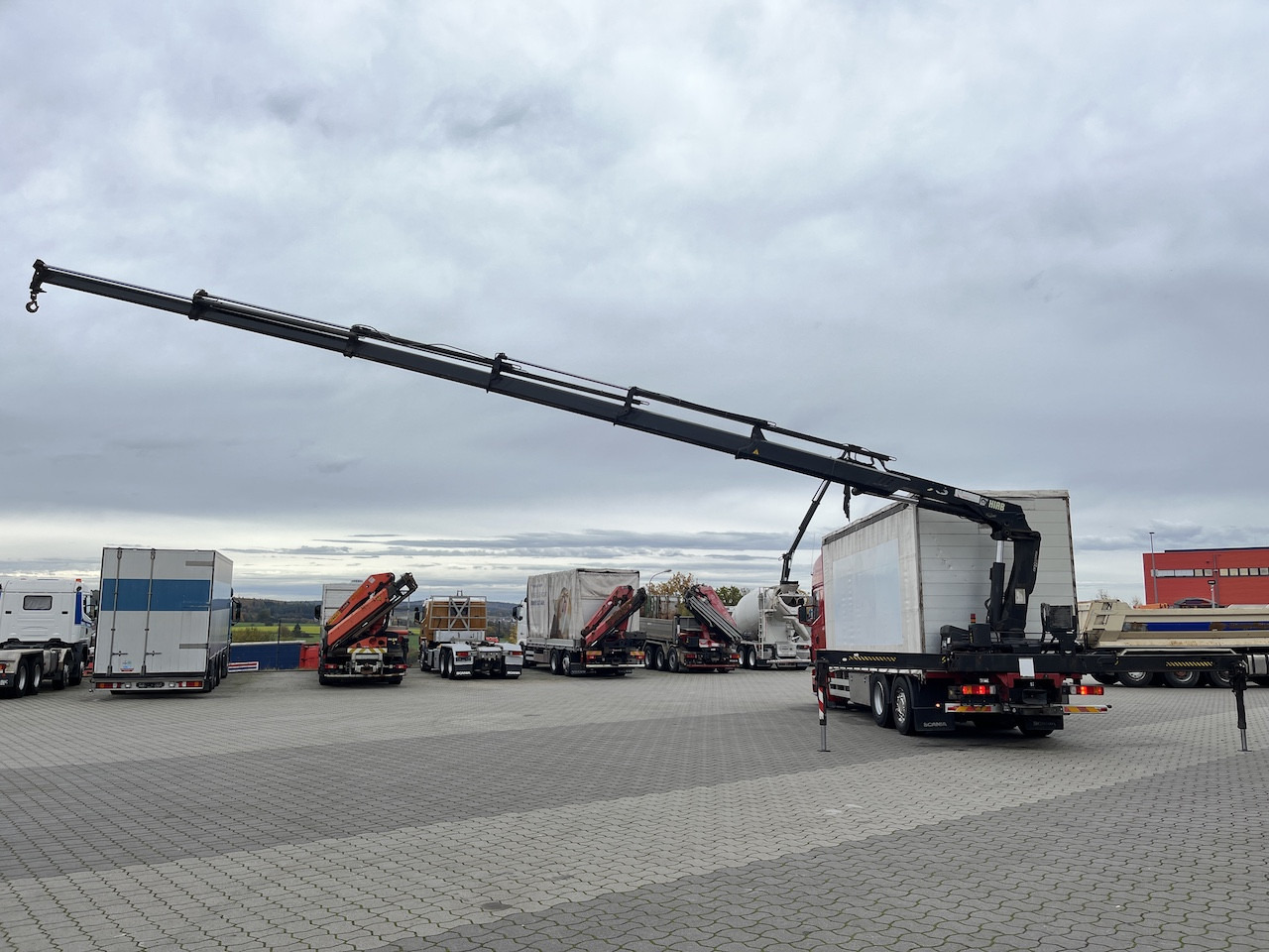 Камион с брезент, Камион с кран Scania R440 6x2  Hiab 166 E-5 HiDuo | AHK | Lenk-Lift A.: снимка 14