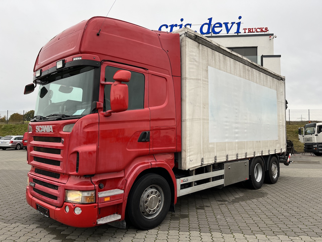 Scania R440 6x2 Hiab 166 E-5 HiDuo | AHK | Lenk-Lift A. - Камион с брезент, Камион с кран: снимка 1 Scania R440 6x2 Hiab 166 E-5 HiDuo | AHK | Lenk-Lift A. - Камион с брезент, Камион с кран: снимка 1