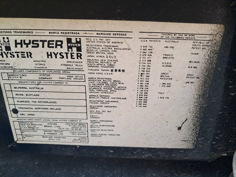Hyster H250XL - Газокар: снимка 2 Hyster H250XL - Газокар: снимка 2