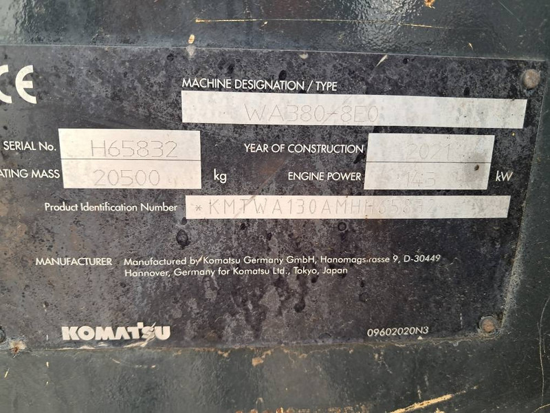 Колесен товарач Komatsu WA380-8E0: снимка 10