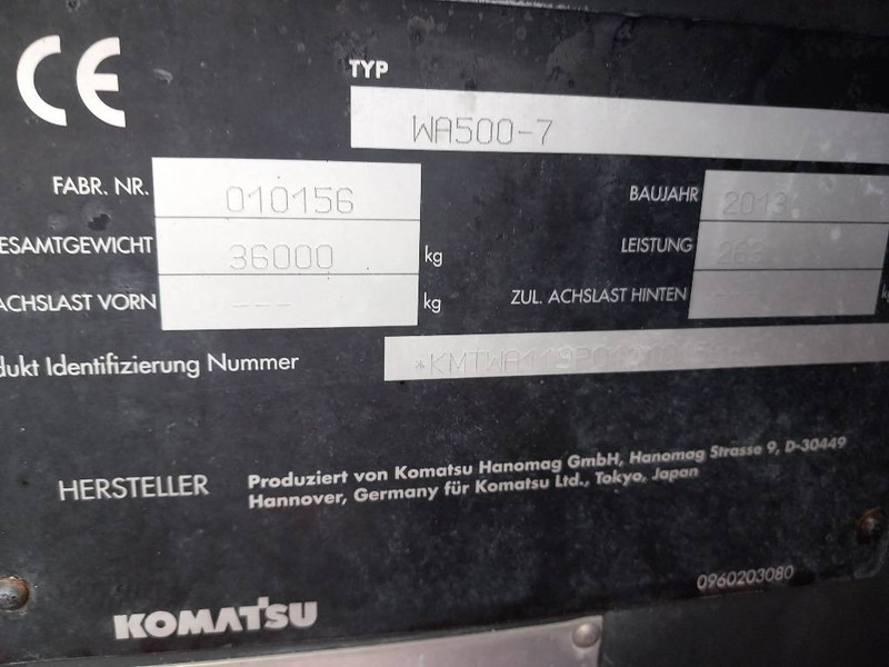 Komatsu WA500-7 - Колесен товарач: снимка 2 Komatsu WA500-7 - Колесен товарач: снимка 2