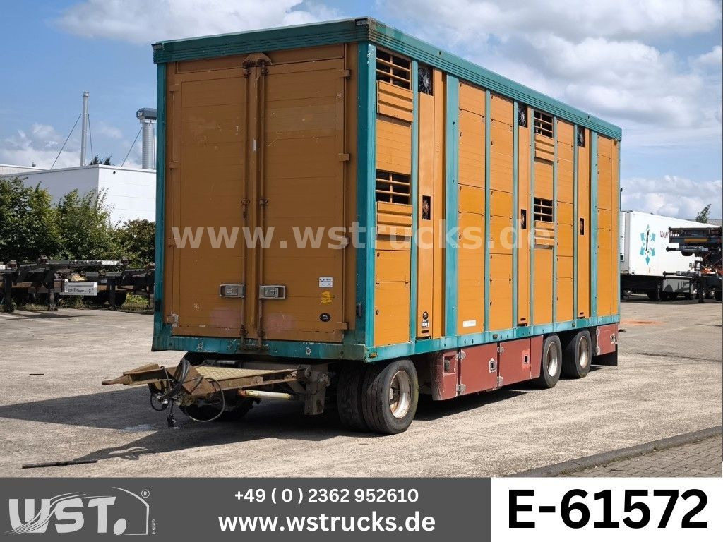 Menke-Janzen Menke 2 Stock Vollalu 8 m Hubdach Viehanhänger - За превоз на животни ремарке: снимка 1 Menke-Janzen Menke 2 Stock Vollalu 8 m Hubdach Viehanhänger - За превоз на животни ремарке: снимка 1