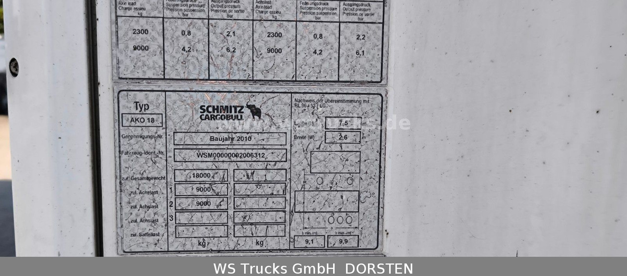 Рефрижератор ремарке Schmitz Cargobull KO18 Maxima 1000 Rohrbahn Fleisch: снимка 7