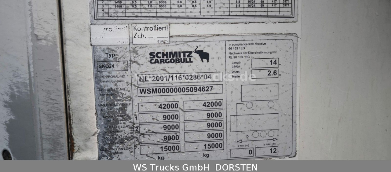 Затворена каросерия полуремарке Schmitz Cargobull SKO 24 Kühlauflieger | Rohrbahn Vector 1850Mt: снимка 7