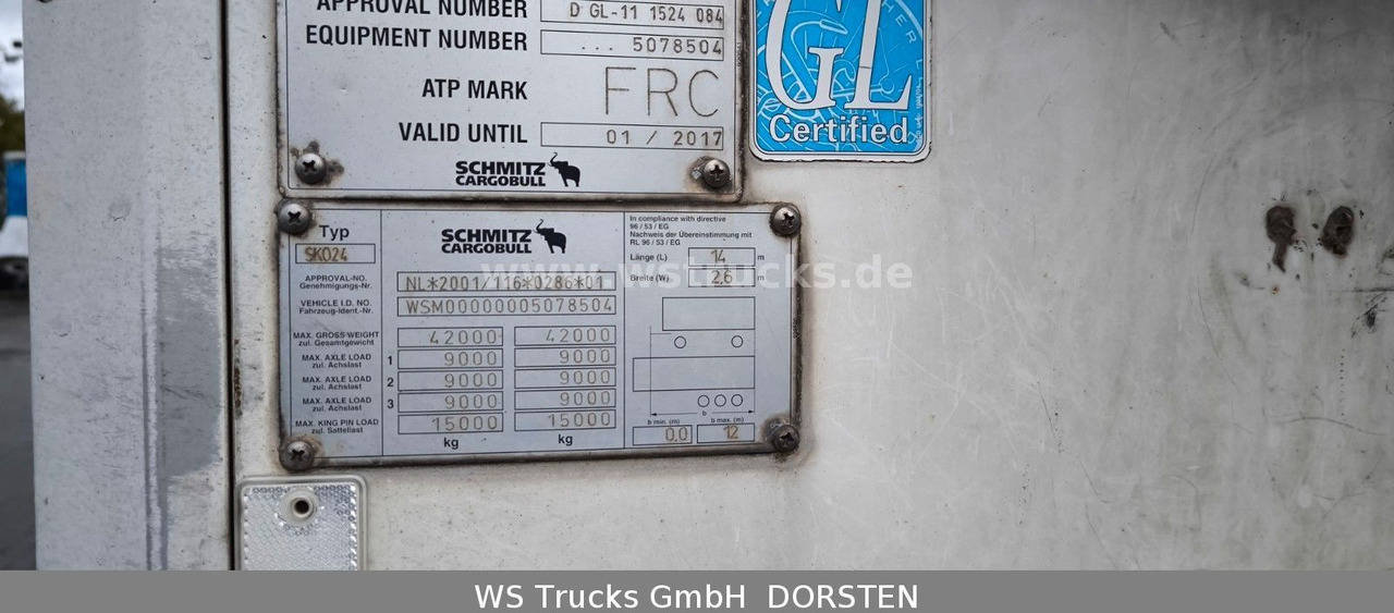 Schmitz Cargobull SKO 24 Kühlauflieger | Vector 1850 MT | LBW - Затворена каросерия полуремарке: снимка 4 Schmitz Cargobull SKO 24 Kühlauflieger | Vector 1850 MT | LBW - Затворена каросерия полуремарке: снимка 4