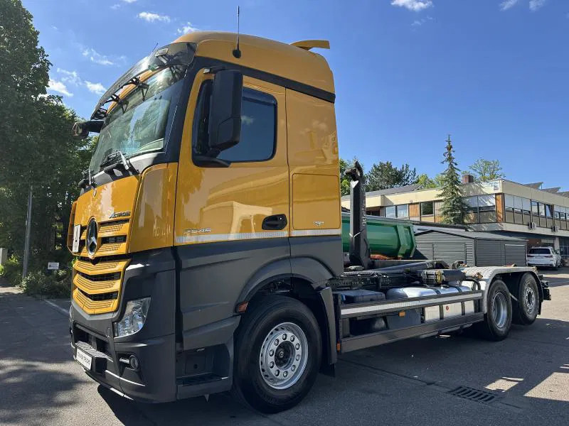 Mercedes-Benz Actros 2546 6x2 2646 Lenk/Lift MEILLER 2170 Intarder - Контейнеровоз/ Сменна каросерия камион, Камион с кран: снимка 1 Mercedes-Benz Actros 2546 6x2 2646 Lenk/Lift MEILLER 2170 Intarder - Контейнеровоз/ Сменна каросерия камион, Камион с кран: снимка 1