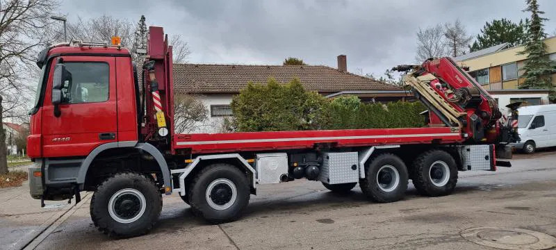 Mercedes-Benz Actros 4146 AK 8X8 FASSI 660 EINZELBER SEILWINDE - Бордови камион, Камион с кран: снимка 1 Mercedes-Benz Actros 4146 AK 8X8 FASSI 660 EINZELBER SEILWINDE - Бордови камион, Камион с кран: снимка 1