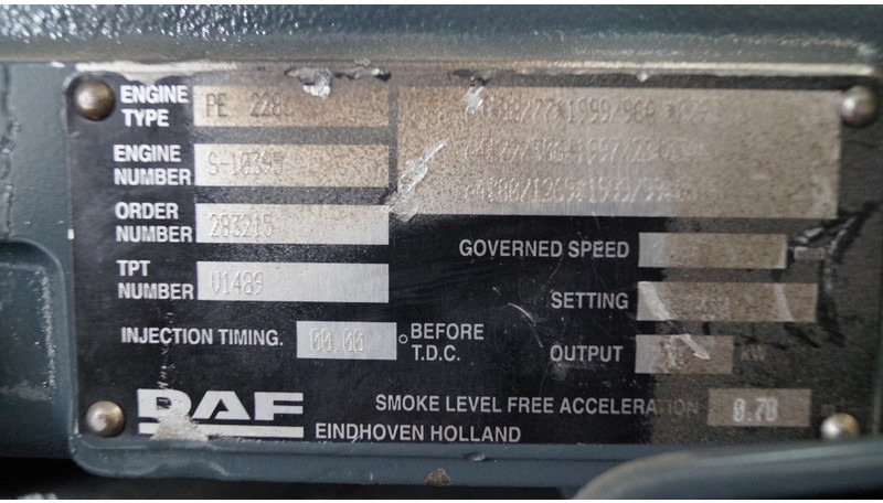 DAF PE 228 C NEW - Двигател: снимка 2 DAF PE 228 C NEW - Двигател: снимка 2