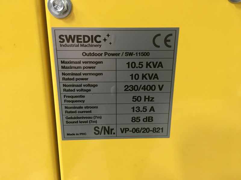 Нови Електрогенератор SWEDIC SW-11500 GENERATOR 10KVA NEW: снимка 8