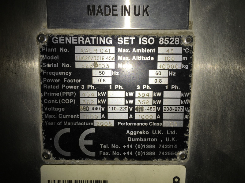 Scania DC16.43A GENERATOR 344KVA USED - Електрогенератор: снимка 2 Scania DC16.43A GENERATOR 344KVA USED - Електрогенератор: снимка 2