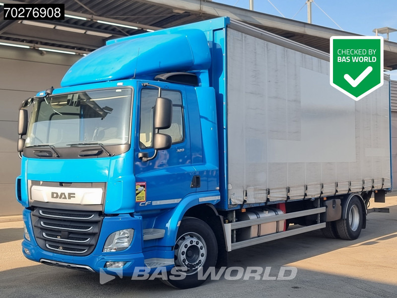 DAF CF 320 4X2 19tonner Automatic 2.500kg Tailgate ACC Euro 6 - Камион с брезент: снимка 1 DAF CF 320 4X2 19tonner Automatic 2.500kg Tailgate ACC Euro 6 - Камион с брезент: снимка 1
