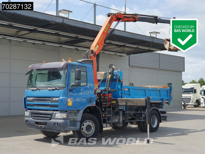 DAF CF75.310 4X2 Manual Big-Axle Steelsuspension Palfinger Euro 3 - Самосвал камион, Камион с кран: снимка 1 DAF CF75.310 4X2 Manual Big-Axle Steelsuspension Palfinger Euro 3 - Самосвал камион, Камион с кран: снимка 1