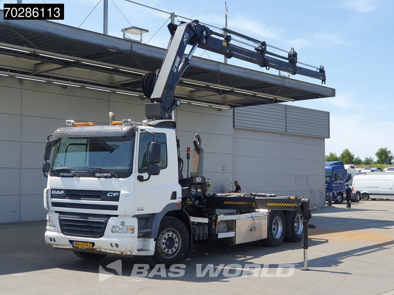 Мултилифт с кука камион, Камион с кран DAF CF85.360 CF 6X2 NL-Truck Hiab 211 EP-4 HIDUO Crane + Hooklift Liftachse Euro 5: снимка 6