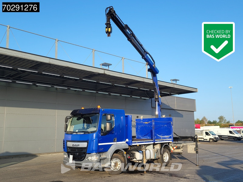 DAF LF 260 LF 4X2 HIAB 111 B-2 Hiduo Crane Automatic ACC Euro 6 - Бордови камион, Камион с кран: снимка 1 DAF LF 260 LF 4X2 HIAB 111 B-2 Hiduo Crane Automatic ACC Euro 6 - Бордови камион, Камион с кран: снимка 1