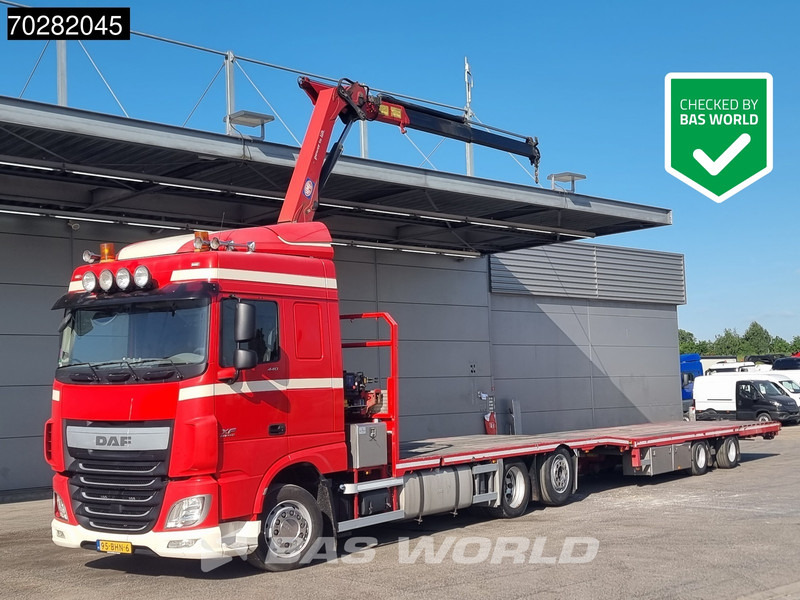 DAF XF 440 6X2 NL-Truck Transporter HMF 900-K2 Kran Winch Lift-Lenkachse Euro 6 - Бордови камион, Камион с кран: снимка 1 DAF XF 440 6X2 NL-Truck Transporter HMF 900-K2 Kran Winch Lift-Lenkachse Euro 6 - Бордови камион, Камион с кран: снимка 1