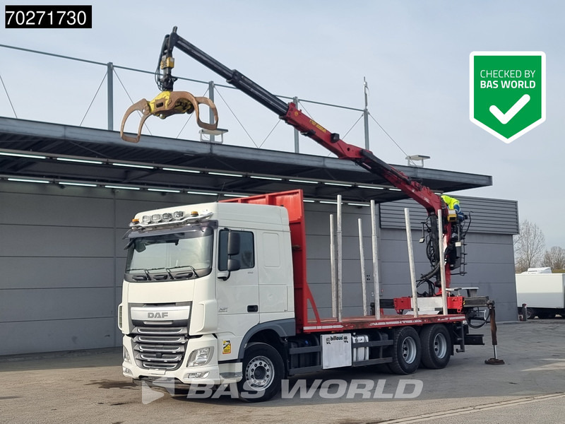 DAF XF 510 6X4 Jonsered Z-Crane SC ACC Retarder Euro 6 - Камион за дърва, Камион с кран: снимка 1 DAF XF 510 6X4 Jonsered Z-Crane SC ACC Retarder Euro 6 - Камион за дърва, Камион с кран: снимка 1