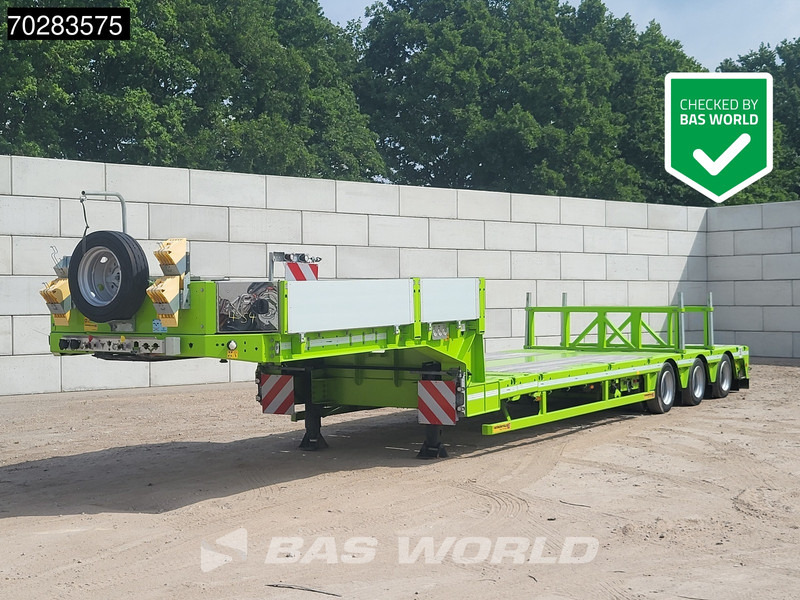 Faymonville F-S43-1AAF 3 axles Extendable Twistlocks 3x Hydraulic Steering Galvanised - Нискорамна площадка полуремарке: снимка 1 Faymonville F-S43-1AAF 3 axles Extendable Twistlocks 3x Hydraulic Steering Galvanised - Нискорамна площадка полуремарке: снимка 1