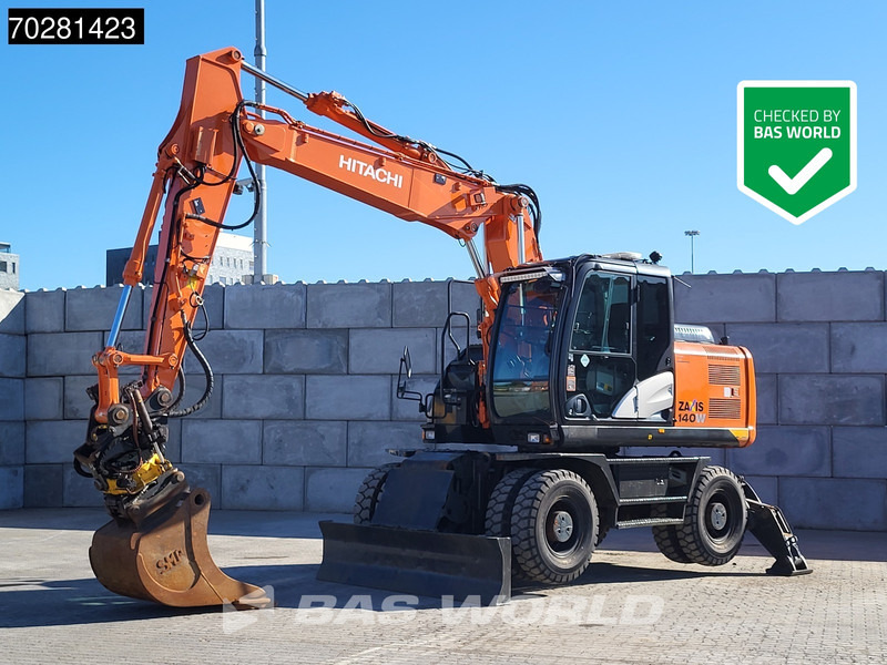 Hitachi ZX140W -5 OUTRIGGERS + BLADE - Колесен багер: снимка 1 Hitachi ZX140W -5 OUTRIGGERS + BLADE - Колесен багер: снимка 1