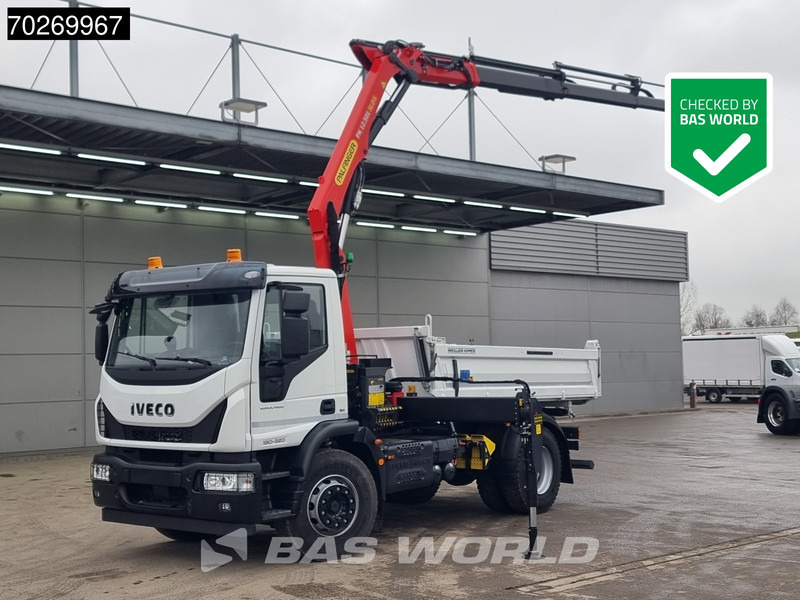 Iveco Eurocargo 180E320 4X2 Steelsuspension 3-Seiten Palfinger PK12.501 Euro 6 - Самосвал камион, Камион с кран: снимка 1 Iveco Eurocargo 180E320 4X2 Steelsuspension 3-Seiten Palfinger PK12.501 Euro 6 - Самосвал камион, Камион с кран: снимка 1