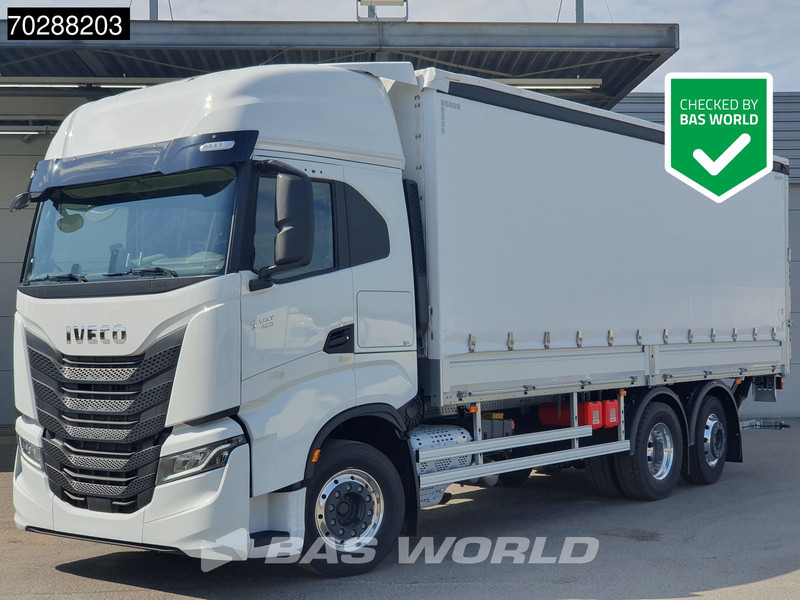 Iveco S-Way 490 6X2 NEW! Lift+Steering Axle 2tons Dhollandia Ladebordwand Retarder ACC LED - Камион с брезент: снимка 1 Iveco S-Way 490 6X2 NEW! Lift+Steering Axle 2tons Dhollandia Ladebordwand Retarder ACC LED - Камион с брезент: снимка 1