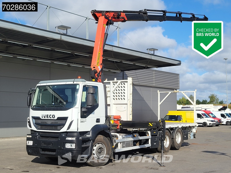 Iveco Stralis 360 6X2 Palfinger PK18002EH Crane Kran Lift Axle Euro 6 - Бордови камион, Камион с кран: снимка 1 Iveco Stralis 360 6X2 Palfinger PK18002EH Crane Kran Lift Axle Euro 6 - Бордови камион, Камион с кран: снимка 1