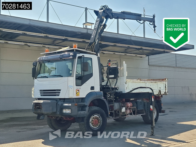 Iveco Trakker 310 4X4 Atlas 145.2-A2 Kran Crane 4x4 Big axle 6m3 3 sided tipper Euro 4 - Самосвал камион, Камион с кран: снимка 1 Iveco Trakker 310 4X4 Atlas 145.2-A2 Kran Crane 4x4 Big axle 6m3 3 sided tipper Euro 4 - Самосвал камион, Камион с кран: снимка 1