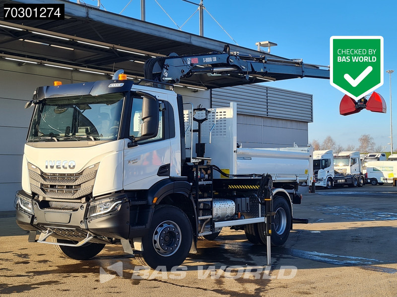 Iveco X-Way 400 4X2 New! HIAB X-Hiduo 138B S-3 Crane 5m3 Promat Tipper Automatic Euro 6 - Самосвал камион, Камион с кран: снимка 1 Iveco X-Way 400 4X2 New! HIAB X-Hiduo 138B S-3 Crane 5m3 Promat Tipper Automatic Euro 6 - Самосвал камион, Камион с кран: снимка 1