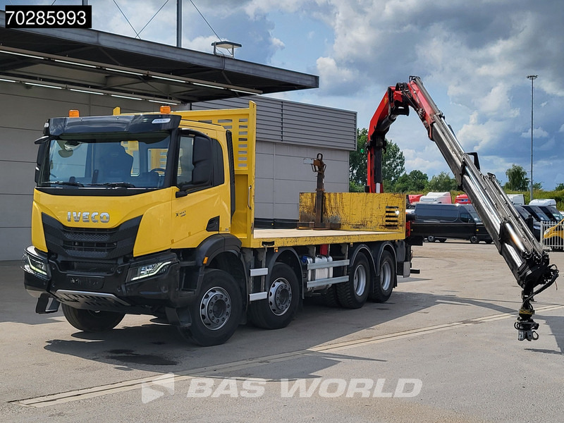 Бордови камион, Камион с кран Iveco X-Way 480 8X4 Palfinger PK22002 EH Kran Crane Rotator Retarder Euro 6: снимка 6